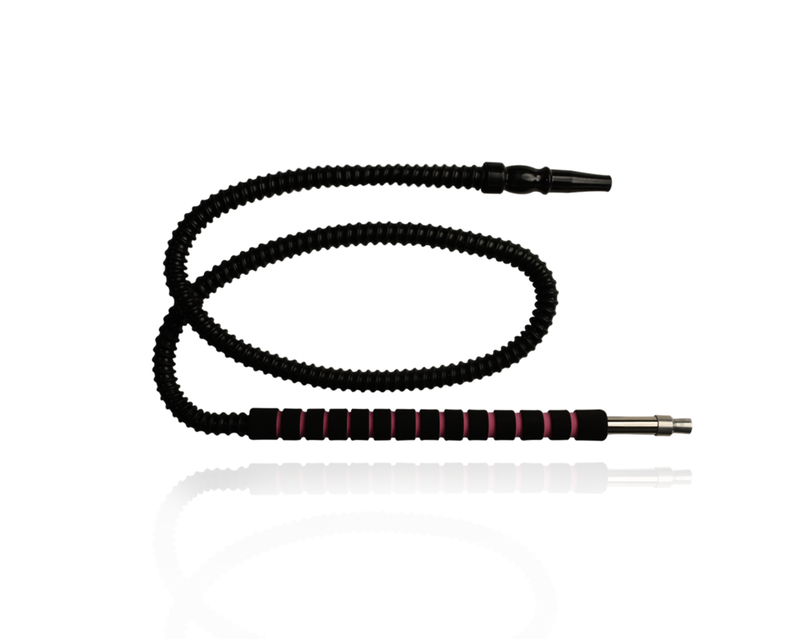 Chrome Hose with Chrome Mouthpiece, Full Sponge Grip, and Black Hose