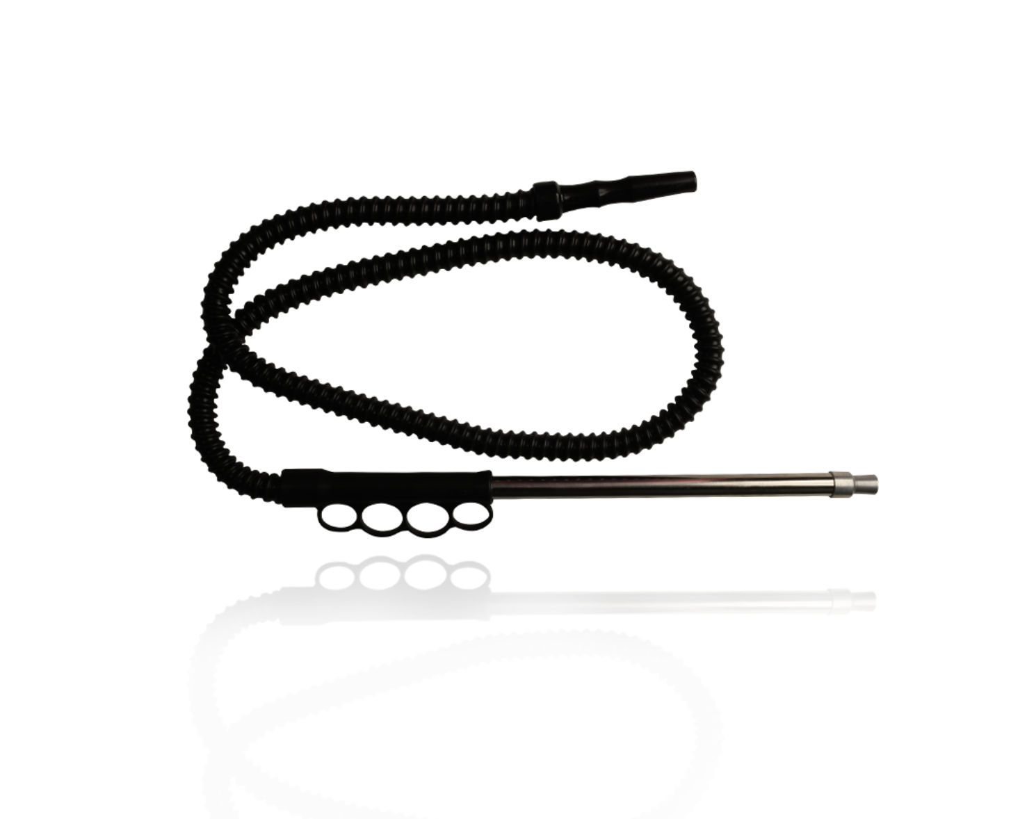 Chrome Fabric Hose with Chrome Mouthpiece, Triple Grip, and Silicone Hose